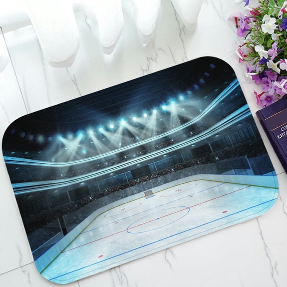 ABPHQTO Hockey Stadium Doormat Entrance Rug Area Rug Floor Mat Home Decor 23.5x16.7 Inch