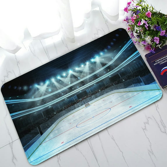ABPHQTO Hockey Stadium Doormat Entrance Rug Area Rug Floor Mat Home Decor 30x18 Inch
