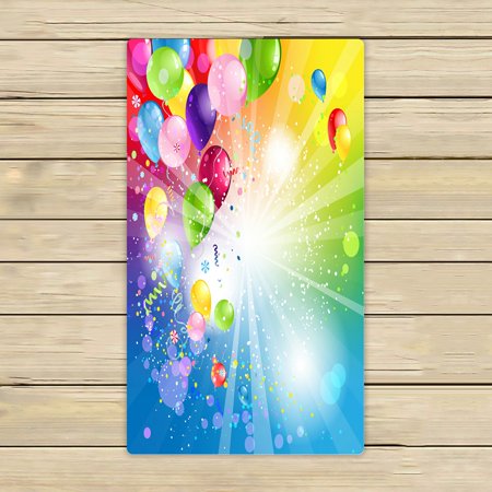 ABPHQTO Holiday Balloons Towels,Beach Bath Pool Sprot Travel Hand Spa Towel 16x28 Inch