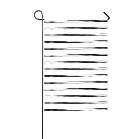 ABPHQTO Horizontal Stripes Pattern Home Outdoor Garden Flag House Banner Size 12x18 Inch