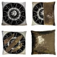 thumbnail image 1 of ABPHQTO Horoscope Circle Zodiac Constellations Sun Moon Reversible Mermaid Sequin Pillow Case Home Decor Cushion Cover 18x18 Inch, 1 of 2