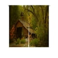 thumbnail image 1 of ABPHQTO House In The Woods Japanese Noren Curtain Doorway Door Window Treatment Curtains Cotton Linen Curtain 105x120 cm, 1 of 1