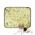 thumbnail image 1 of ABPHQTO Huge Bouquet White Roses Pet Dog Cat Bed Pee Pads Mat Cushion Potty Dogsblankets Crate Bed Kennel 36x48 inch, 1 of 4