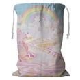 thumbnail image 1 of ABPHQTO Illustration Pastel Colored Fairy Kingdom Storage Basket Laundry Bag with Drawstring 24x32 Inch, 1 of 3