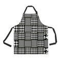 thumbnail image 1 of ABPHQTO Imitation Of Geometric Patchwork Pattern Apron Home Kitchen Apron with Pockets, 1 of 1