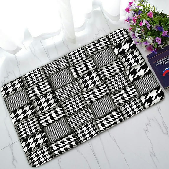 ABPHQTO Imitation Of Geometric Patchwork Pattern Doormat Entrance Rug Area Rug Floor Mat Home Decor 23.5x16.7 Inch