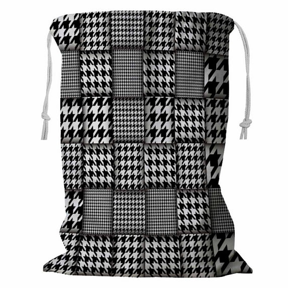 ABPHQTO Imitation Of Geometric Patchwork Pattern Storage Basket Laundry Bag with Drawstring 18x24 Inch