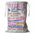thumbnail image 1 of ABPHQTO Inspirational Quotes White Storage Basket Laundry Bag with Drawstring 24x32 Inch, 1 of 3