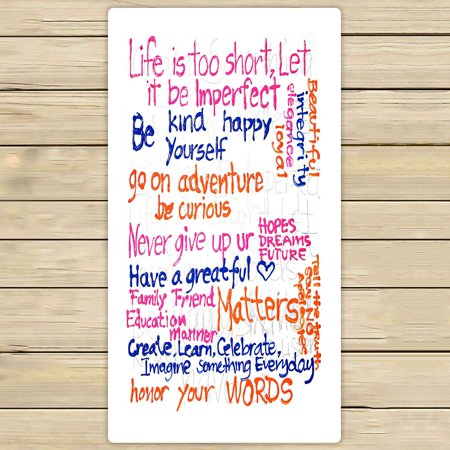 ABPHQTO Inspirational Quotes White Towels,Beach Bath Pool Sprot Travel Hand Spa Towel 30x56 Inch