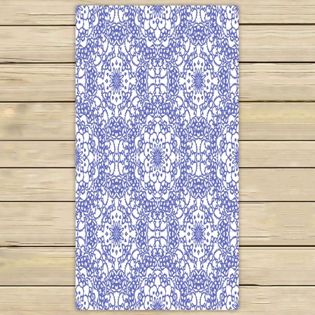 ABPHQTO Lace Doily Ornamental Floral Pattern Towels,Beach Bath Pool Sprot Travel Hand Spa Towel 30x56 Inch