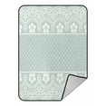 thumbnail image 1 of ABPHQTO Lace Flower Vintage Fleece Blanket Fleece Back Throw Blanket 58x80 Inch, 1 of 1