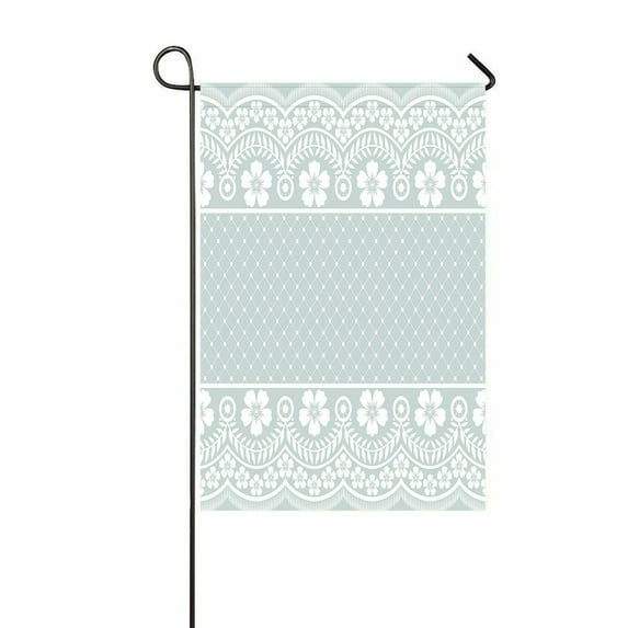 ABPHQTO Lace Flower Vintage Home Outdoor Garden Flag House Banner Size 12x18 Inch
