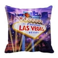 thumbnail image 1 of ABPHQTO Las Vegas Showtime Vegas Strip Welcome Sign Pillow Case Pillow Cover Pillow Protector Two Sides For Couch Bed 16x16 Inch, 1 of 1