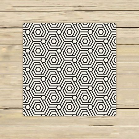 ABPHQTO Lattice Pattern Modern Texture Monochrome Trellis Towels Beach Bath Pool Sprot Travel Hand Spa Towel 13x13 Inch