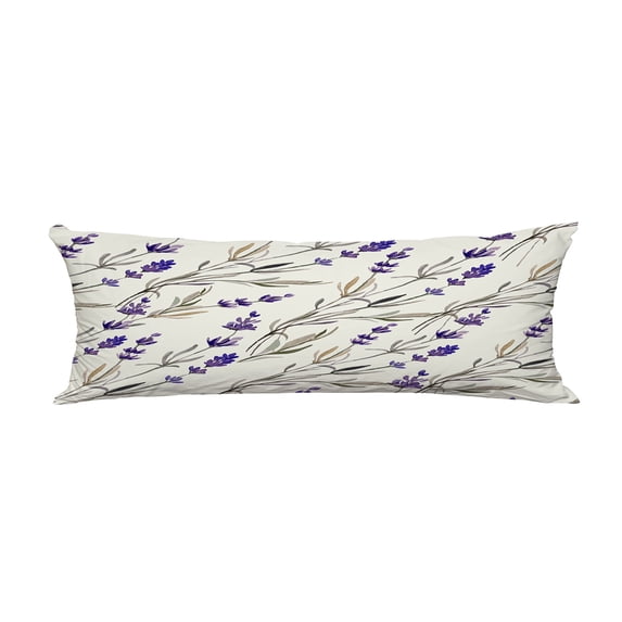 ABPHQTO Lavender Watercolor Body Pillow Covers Pillow Case Protector Pillowcase 20x60 Inch