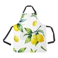 thumbnail image 1 of ABPHQTO Lemon White Apron Home Kitchen Apron with Pockets, 1 of 1