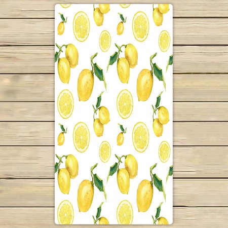 ABPHQTO Lemons Towels Beach Bath Pool Sprot Travel Hand Spa Towel 30x56 Inch