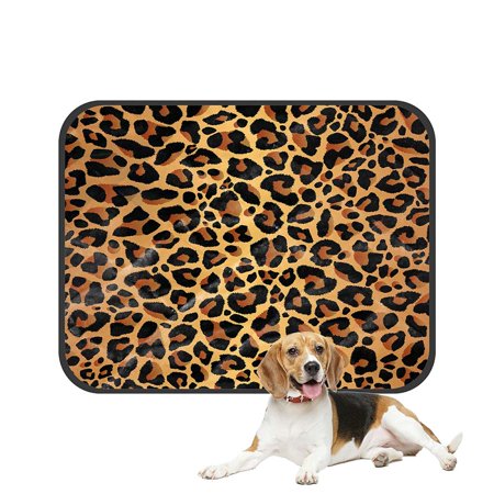 ABPHQTO Leopard Pattern Pet Dog Cat Bed Pee Pads Mat Cushion Potty Dogsblankets Crate Bed Kennel 36x48 inch