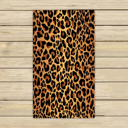 ABPHQTO Leopard Pattern Towels,Beach Bath Pool Sprot Travel Hand Spa Towel 16x28 Inch