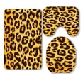 thumbnail image 1 of ABPHQTO Leopard Skin 3 Piece Bathroom Rugs Set Bath Rug Contour Mat and Toilet Lid Cover, 1 of 2