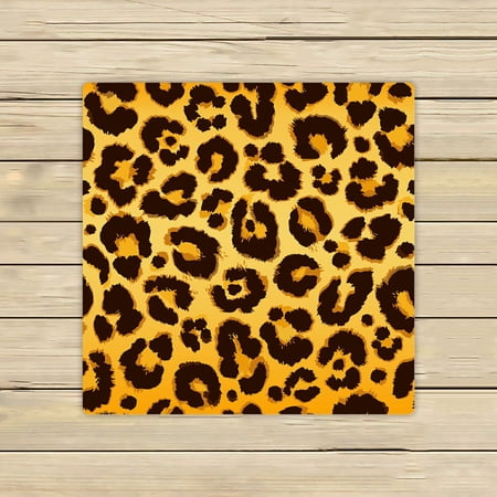 ABPHQTO Leopard Skin Towels,Beach Bath Pool Sprot Travel Hand Spa Towel 13x13 Inch