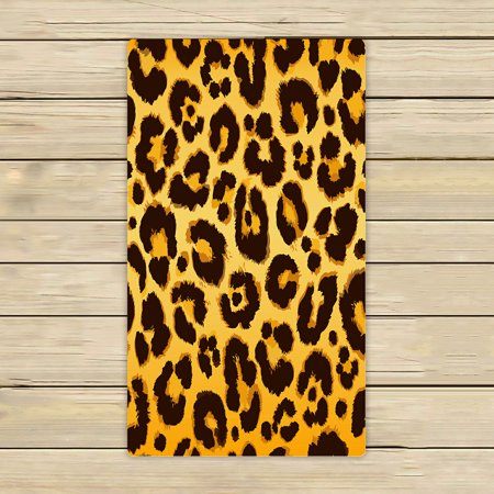 ABPHQTO Leopard Skin Towels,Beach Bath Pool Sprot Travel Hand Spa Towel 16x28 Inch