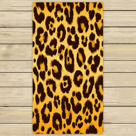 ABPHQTO Leopard Skin Towels,Beach Bath Pool Sprot Travel Hand Spa Towel 30x56 Inch