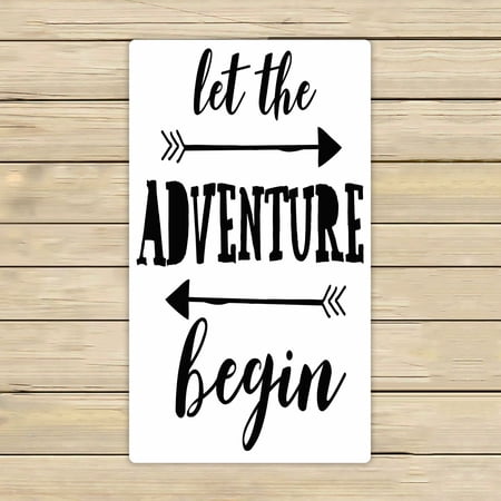 ABPHQTO Let The Adventure Begin Slogan Towels,Beach Bath Pool Sprot Travel Hand Spa Towel 16x28 Inch