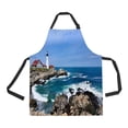 thumbnail image 1 of ABPHQTO Lighthouse Ocean Apron Home Kitchen Apron with Pockets, 1 of 2