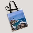 thumbnail image 1 of ABPHQTO Lighthouse Ocean Canvas Bag Reusable Tote Grocery Shopping Bags Tote Bag 14x16 inch, 1 of 2