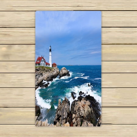 ABPHQTO Lighthouse Ocean Towels Beach Bath Pool Sprot Travel Hand Spa Towel 16x28 Inch