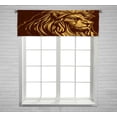 thumbnail image 1 of ABPHQTO Lion Window Curtain Valance Rod Pocke 54x18 Inch, 1 of 1