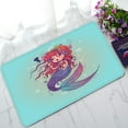 thumbnail image 1 of ABPHQTO Little Mermaid Under Sea Doodle Cartoon Character Doormat Entrance Rug Area Rug Floor Mat Home Decor 30x18 Inch, 1 of 1