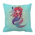 thumbnail image 1 of ABPHQTO Little Mermaid Under Sea Doodle Cartoon Character Pillow Case Pillow Cover Pillow Protector Two Sides For Couch Bed 20x20 Inch, 1 of 1