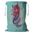 thumbnail image 1 of ABPHQTO Little Mermaid Under Sea Doodle Cartoon Character Storage Basket Laundry Bag with Drawstring 18x24 Inch, 1 of 3