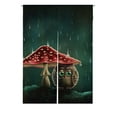 thumbnail image 1 of ABPHQTO Little Owl Sitting Under Mushrooms Japanese Noren Curtain Doorway Door Window Treatment Curtains Cotton Linen Curtain 85x120 cm, 1 of 1