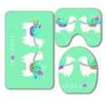 thumbnail image 1 of ABPHQTO Llama Love Cute N Elements 3 Piece Bathroom Rugs Set Bath Rug Contour Mat and Toilet Lid Cover, 1 of 2