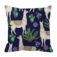 thumbnail image 1 of ABPHQTO Llamas And Cacti Flowers Pillow Case Pillow Cover Pillow Protector Two Sides For Couch Bed 20x20 Inch, 1 of 1