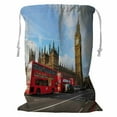 thumbnail image 1 of ABPHQTO London Buses With Big Ben London England Storage Basket Laundry Bag with Drawstring 24x32 Inch, 1 of 3