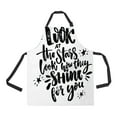 thumbnail image 1 of ABPHQTO Look At Stars Look How They Shine For You Inspiration Quote Apron Home Kitchen Apron with Pockets, 1 of 1