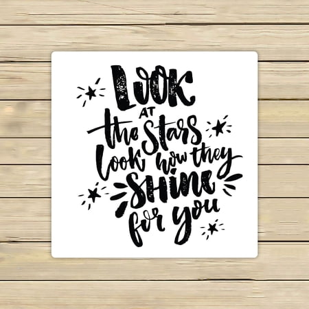ABPHQTO Look At Stars Look How They Shine For You Inspiration Quote Towels,Beach Bath Pool Sprot Travel Hand Spa Towel 13x13 Inch