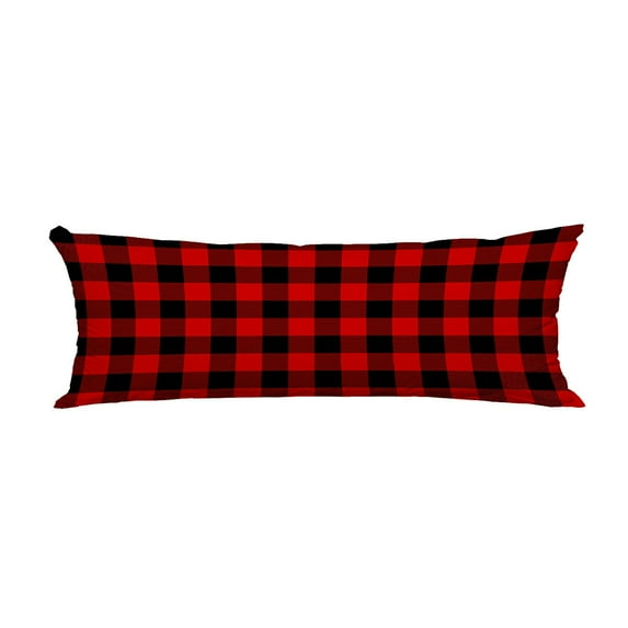 ABPHQTO Lumberjack Pattern Moving Black And Red Cells Body Pillow Covers Pillow Case Protector Pillowcase 20x60 Inch