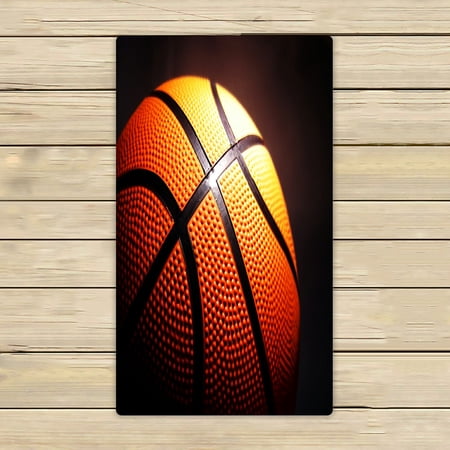 ABPHQTO Macro Basketball Towels,Beach Bath Pool Sprot Travel Hand Spa Towel 16x28 Inch