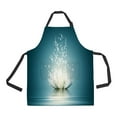 thumbnail image 1 of ABPHQTO Magic Lotus Flower Apron Home Kitchen Apron with Pockets, 1 of 1