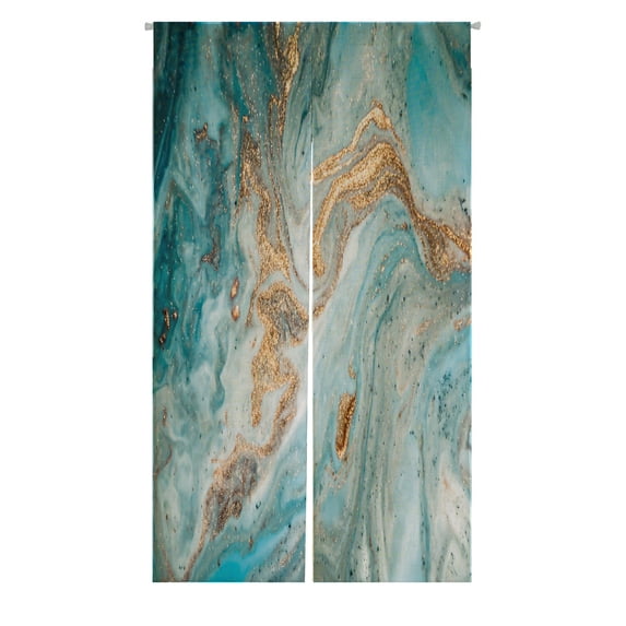 ABPHQTO Marble Texture Eastern Technique Ebru Japanese Noren Curtain Doorway Door Window Treatment Curtains Cotton Linen Curtain 85x150 cm