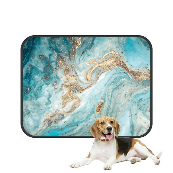 ABPHQTO Marble Texture Eastern Technique Ebru Pet Dog Cat Bed Pee Pads Mat Cushion Potty Dogsblankets Crate Bed Kennel 36x48 inch
