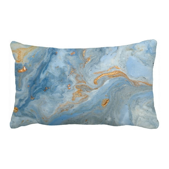 ABPHQTO Marble Texture Eastern Technique Ebru Pillow Case Pillow Cover Pillow Protector Two Sides For Couch Bed 20x30 Inch
