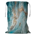 thumbnail image 1 of ABPHQTO Marble Texture Eastern Technique Ebru Storage Basket Laundry Bag with Drawstring 18x24 Inch, 1 of 3