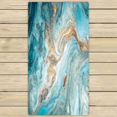 ABPHQTO Marble Texture Eastern Technique Ebru Towels,Beach Bath Pool Sprot Travel Hand Spa Towel 30x56 Inch