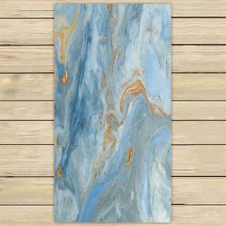 ABPHQTO Marble Texture Eastern Technique Ebru Towels Beach Bath Pool Sprot Travel Hand Spa Towel 30x56 Inch